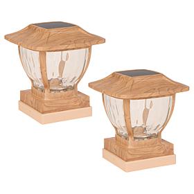 Maxsa Wave Style Post and Deck Railing Lights - 2-pack