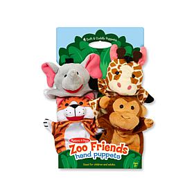 Melissa & Doug Family-Friendly Zoo Friends Hand Puppet 4-Piece Set