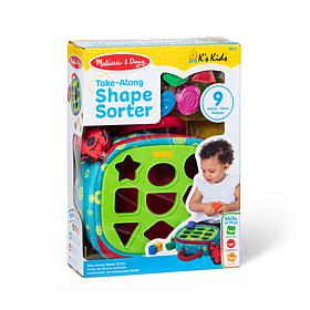 Melissa & Doug Take-Along Shape Sorter with Plush Dog