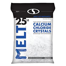 MELT 25-pound Resealable Bag Calcium Chloride Crystals Ice Melter