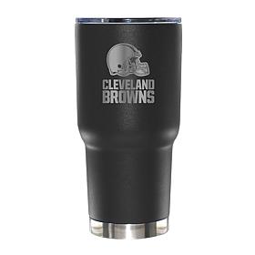 Memory Company 30oz Black Tumbler Etched Logo Browns