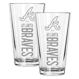 Memory Company Braves 2
pack 16oz Pint Glass