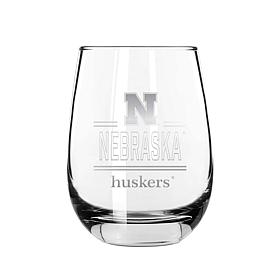 Memory Company Classic Crew Stemless Wine Glass 2-pack, U. of Nebraska