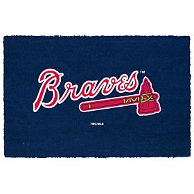 Memory Company Color Coir Fiber Doormat with Vinyl Backing Braves