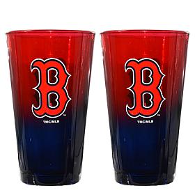 Memory Company MLB Red Sox 16oz Ombre Pint Glass - 2-Pack