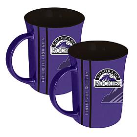 Memory Company MLB Rockies 15oz Reflective Logo Mug 2-Pack