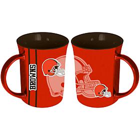 Memory Company NFL Browns 15oz Reflective Logo Ceramic Mug 2-Pack