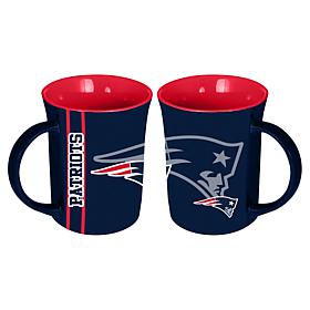 Memory Company NFL Patriots 15oz Reflective Logo Ceramic Mug 2-Pack