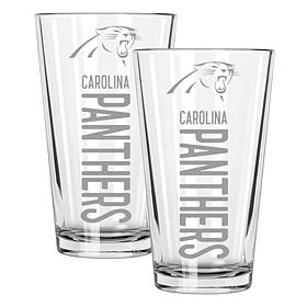 Memory Company Pinnacle Carolina Panthers 16oz Pint Glass 2-pack