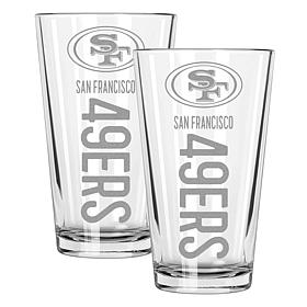 Memory Company Pinnacle San Francisco 49ers 2 pack 16oz Pint Glass