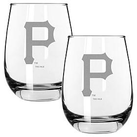 Memory Company Pirates 2PK 15oz Wine Glass