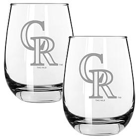 Memory Company Rockies 2PK15oz Wine Glass