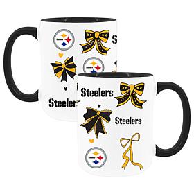 Memory Company Steelers 2pk 15oz Bow Coffee Mug