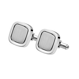 Men's Stainless Steel Square Cufflinks