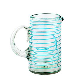 Meridia Handblown Mexican Glass Pitcher Set