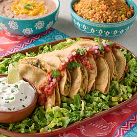 Mesa Mia by Jenny Martinez Taco Dorados with Rice and Beans
