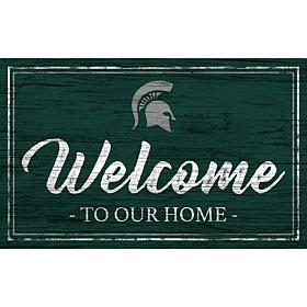 Michigan State University Team Color Welcome Sign - 11x19"