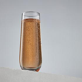 Milo 9.4 oz. 8pc. Crystal Stemless Champagne Flute Glasses