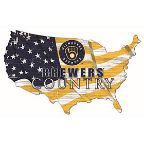 Milwaukee Brewers USA Shape Flag Cutout