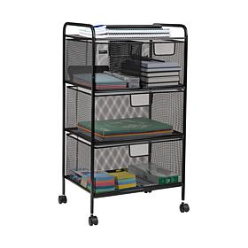Mind Reader 4-Drawer Rolling Mesh Office Storage Cart