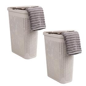 Mind Reader 40 Liter Laundry Hamper Set of 2 Black