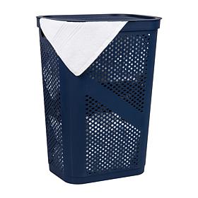 Mind Reader 60-Liter Lightweight Plastic Laundry Hamper - White