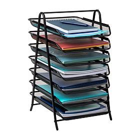 Mind Reader 7-Tier Paper Tray Desktop Organizer File Storage Metal