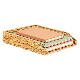 Mind Reader Handwoven Rattan Paper Tray 9.75" x 12" x 2.5"