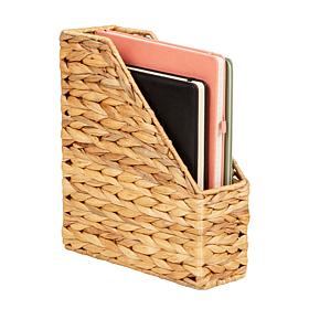 Mind Reader Rattan Vertical File Organizer 