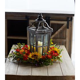 Mixed Sunflower Floral Wreath 22"