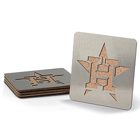 MLB Boasters 4-piece Coaster Set - Houston Astros