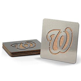 MLB Boasters 4-piece Coaster Set - Washington Nationals