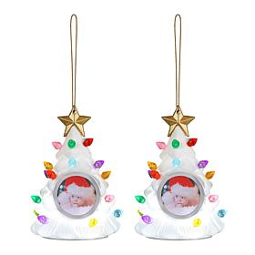 Mr. Christmas S/2 Illuminated Recordable Photo Tree Ornament