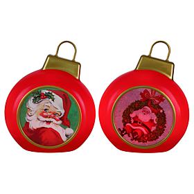 Mr. Christmas Set of 2 12" LED Blow Mold Ornaments