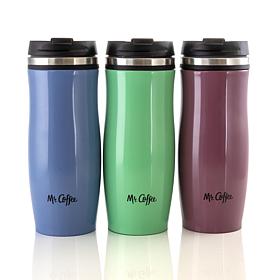 Mr. Coffee 12.5 Ounce Stainless Steel Insulated Thermal Travel Mug ...