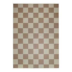 My Magic Carpet Jute Jaya 5' x 7' Checkered Natural Washable Rug