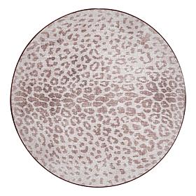 My Magic Carpet Miya Leopard Washable Round Area Rug 6'