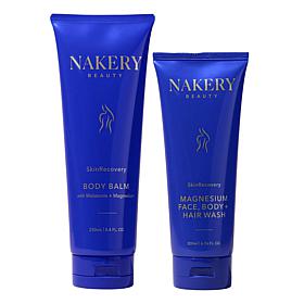 Nakery Beauty 2-piece SkinRecovery R+R Body Wash & Balm with Magnesium