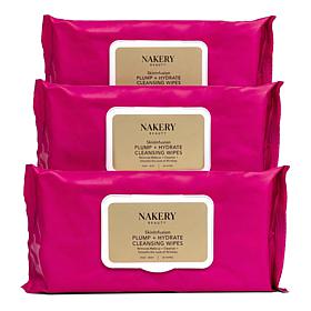 Nakery Beauty 3-pack SkinInfusion Plump + Hydrate Cleansing Wipes