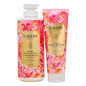 Nakery Beauty Cabana Sunset Crepe Smoothing Body Wash and Butter Set