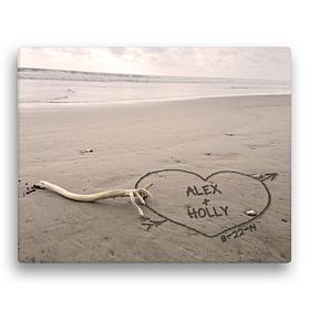 Names In The Sand Personalized 11x14 Canvas