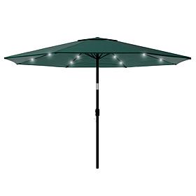 Nature Spring 10' Patio Umbrella with LED Lights - Green