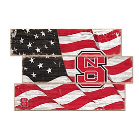 NC State University Flag 3 Plank
