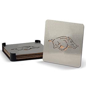 NCAA Boasters 4-piece Coaster Set - Arkansas Razorbacks