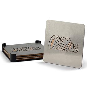 NCAA Boasters 4-piece Coaster Set - Mississippi Rebels