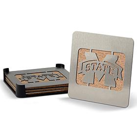 NCAA Boasters 4-Piece Coaster Set - Mississippi State Bulldogs