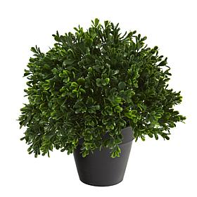 Nearly Natural 10 in. Boxwood Topiary Artificial Plant UV Resistant