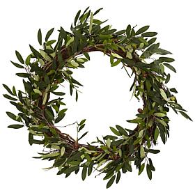 Nearly Natural 20" Olive Wreath
