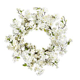 Nearly Natural 24" Cherry Blossom Wreath