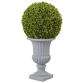 Nearly Natural 2.5 ft. Boxwood Topiary with Urn